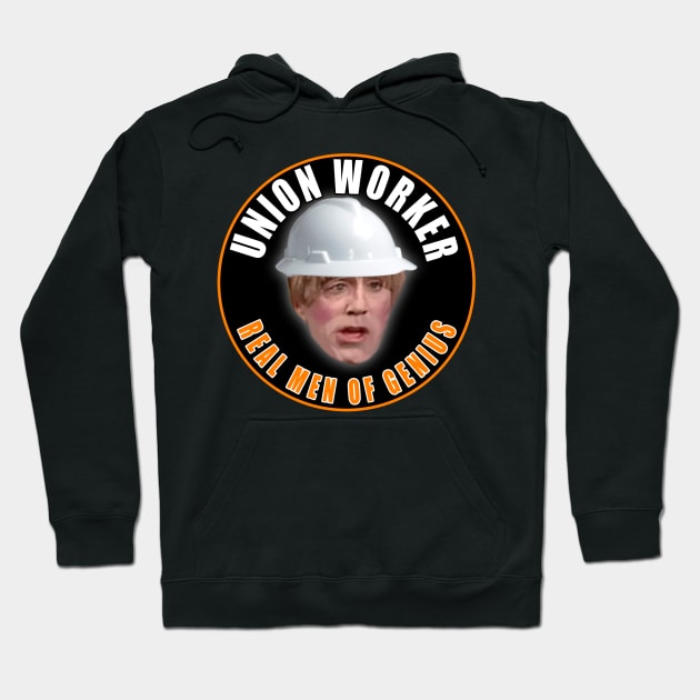 Union Worker Real Men of Genius Hoodie by  The best hard hat stickers 